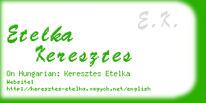 etelka keresztes business card